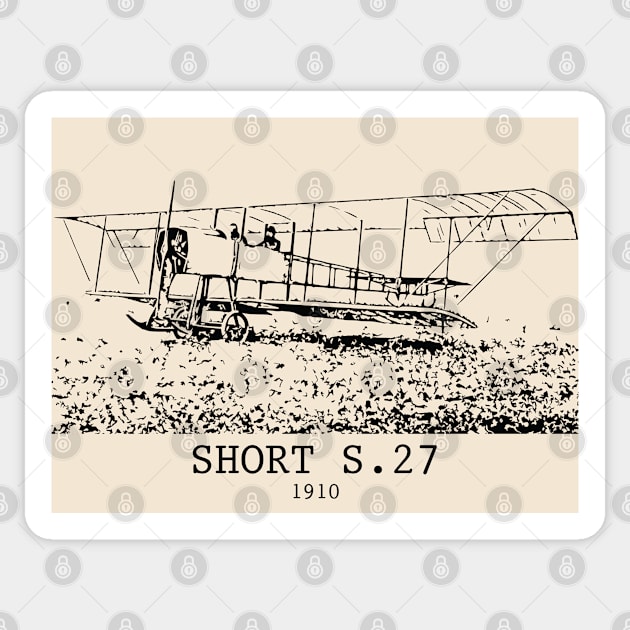 Short S.27 1910 Biplane Sticker by Lakeric